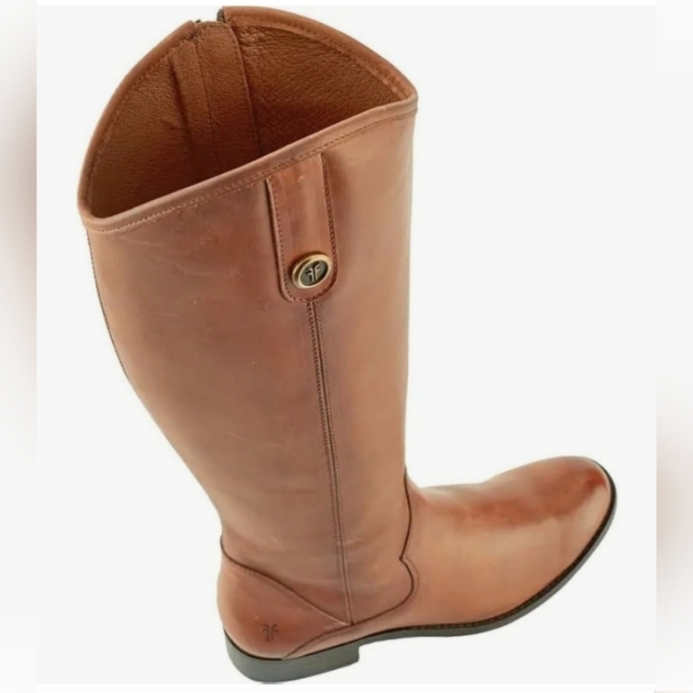 Western Chic Frye Leather Cognac Boots - Picture 7 of 11